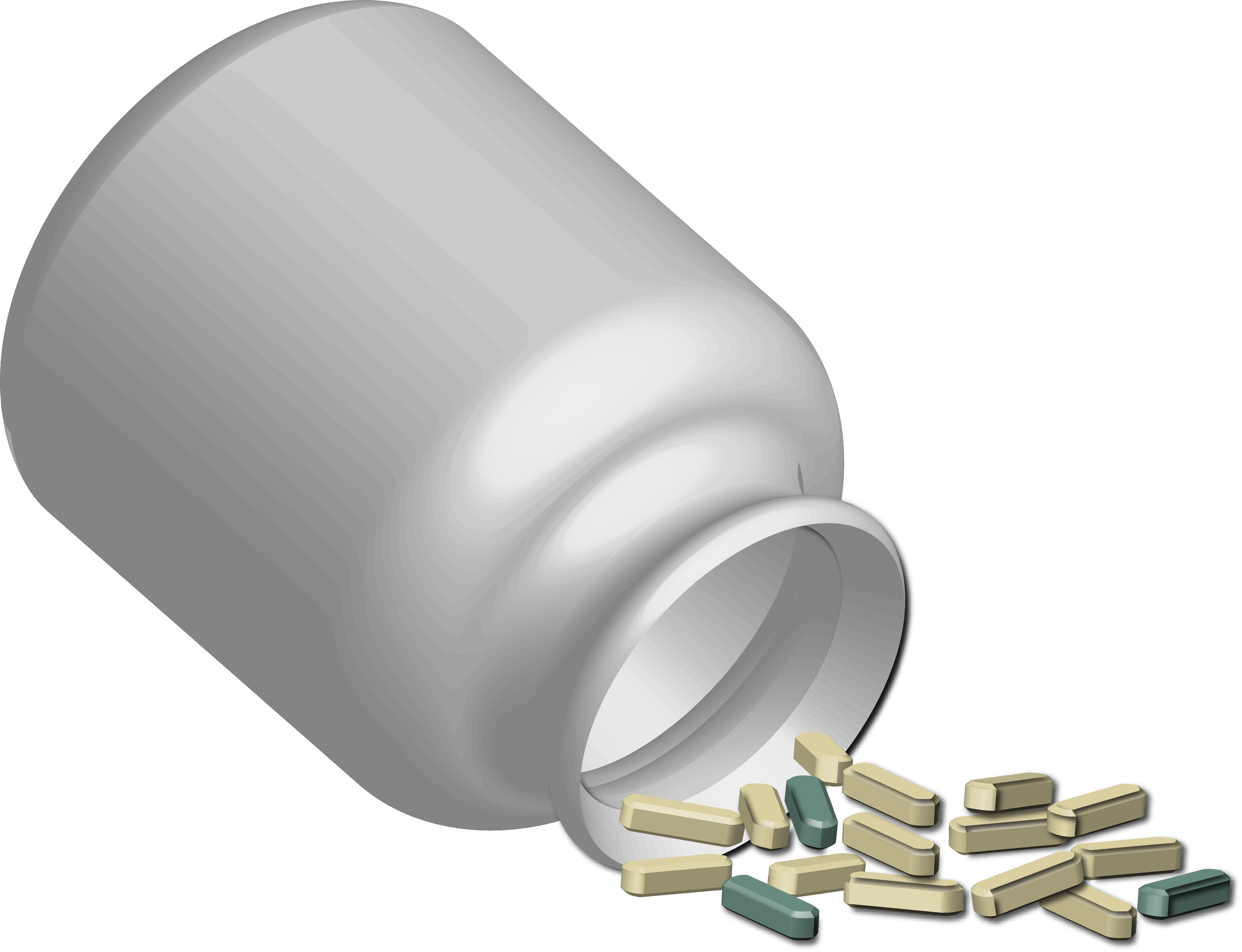 pilleglas med piller